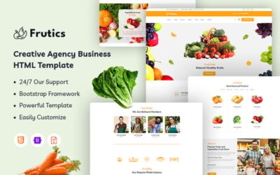 Frutics - Natural Healthy fruits Website Template