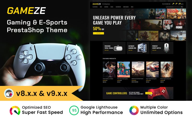 Gameze - Gaming and eSports Store Prestashop Theme Gameze - Gaming and eSports Store Prestashop Theme