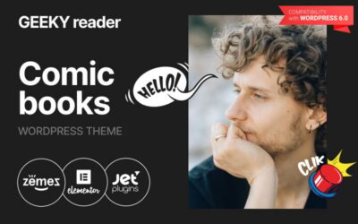 Geeky Reader - Comic Books WordPress Theme for Book Author Website