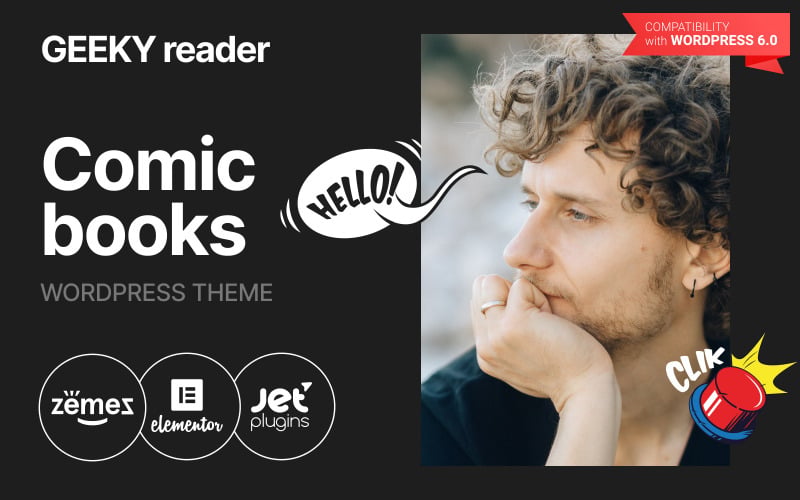 Geeky Reader - Comic Books WordPress Theme for Book Author Website Geeky Reader - Comic Books WordPress Theme for Book Author Website