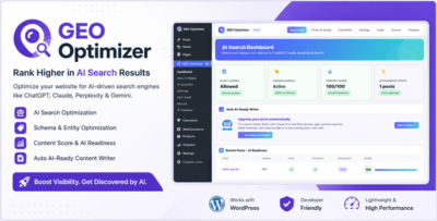 GEO Optimizer – AI-Powered Generative Engine Optimization & SEO WordPress Plugin.