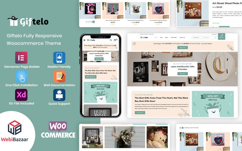 Giftelo - Handmade Gift & Photo Art Elementor WooCommerce Theme Giftelo - Handmade Gift & Photo Art Elementor WooCommerce Theme