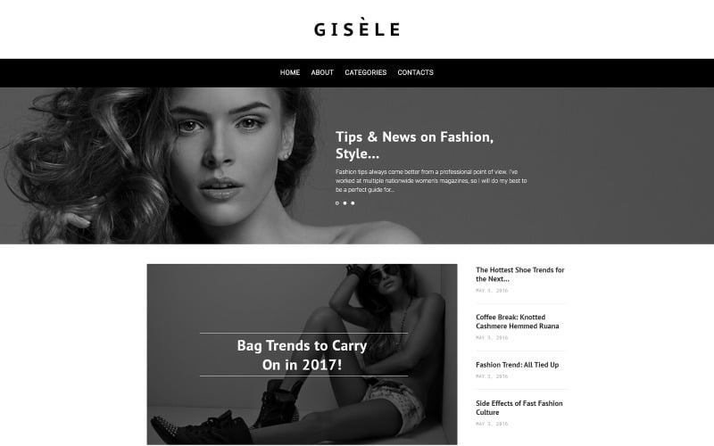 Gisele - Fashion & Lifestyle Blog WordPress Theme Gisele - Fashion & Lifestyle Blog WordPress Theme