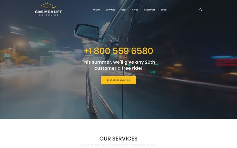 Give Me A Lift - Transportation & Taxi Services WordPress Theme Give Me A Lift - Transportation & Taxi Services WordPress Theme