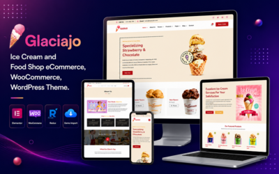 Glaciajo - Ice Cream and Food Shop eCommerce, WooCommerce, WordPress Theme