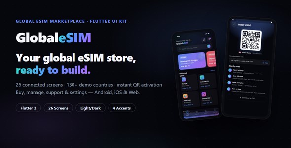 Global eSIM | Flutter UI Kit Marketplace and Travel Data App Global eSIM | Flutter UI Kit Marketplace and Travel Data App