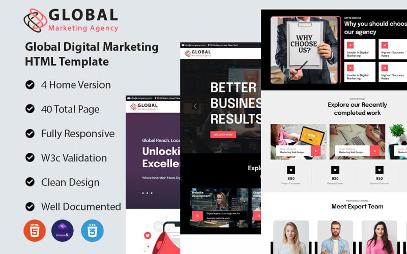 Global Marketing Agency - Digital Marketing & Consulting Agency Clean Bootstrap HTML5 Website Global Marketing Agency - Digital Marketing & Consulting Agency Clean Bootstrap HTML5 Website