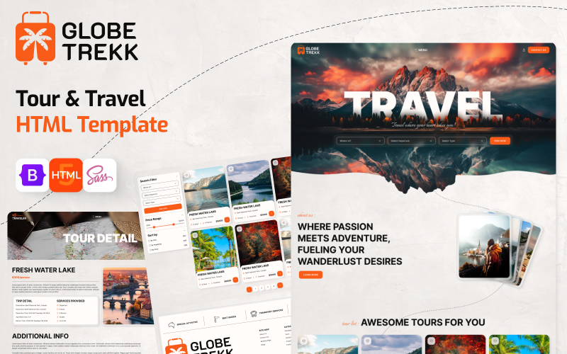 Global Trekk - Tour & Travel Agency Booking HTML Website Template Global Trekk - Tour & Travel Agency Booking HTML Website Template