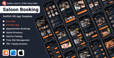 GlowLink | Salon Appointment Booking SwiftUI iOS App Template for Users and Providers