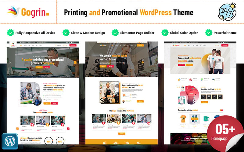Gogrin - Printing and Promotional WordPress Theme Gogrin - Printing and Promotional WordPress Theme