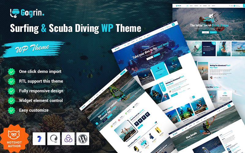 Gogrin - Surfing and Scuba Diving WordPress Theme Gogrin - Surfing and Scuba Diving WordPress Theme