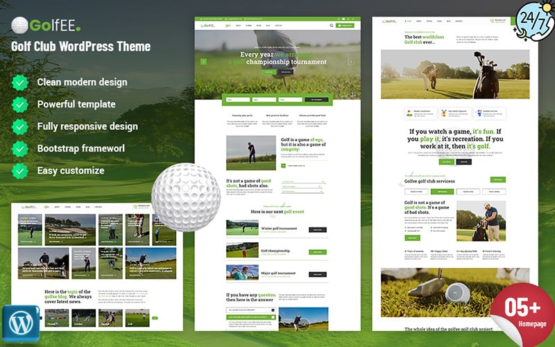Golfei - Golf Club WordPress Theme Golfei - Golf Club WordPress Theme