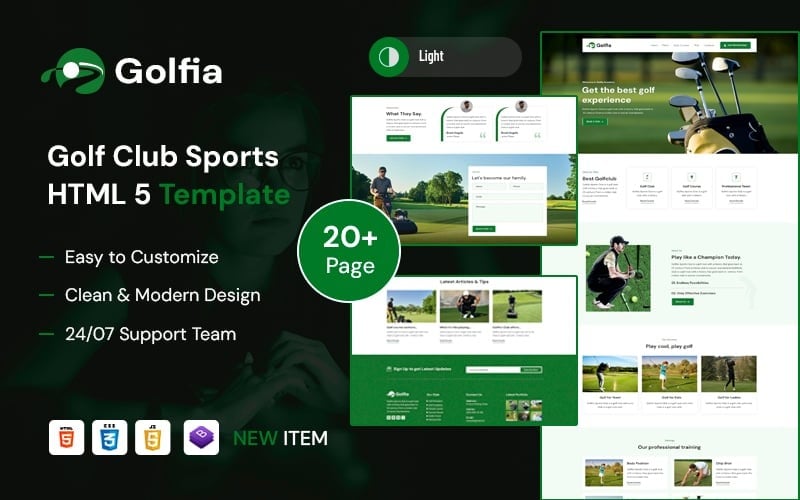 Golfia – Golf Club Sports & Course HTML5 Template Golfia – Golf Club Sports & Course HTML5 Template