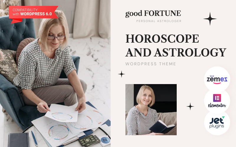 Good Fortune - Horoscope Astrology WordPress Theme for Psychic Reading Website Good Fortune - Horoscope Astrology WordPress Theme for Psychic Reading Website