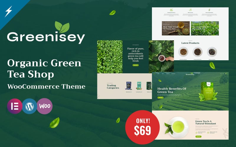 Greenisey - Organic Green Tea Shop WooCommerce Theme Greenisey - Organic Green Tea Shop WooCommerce Theme