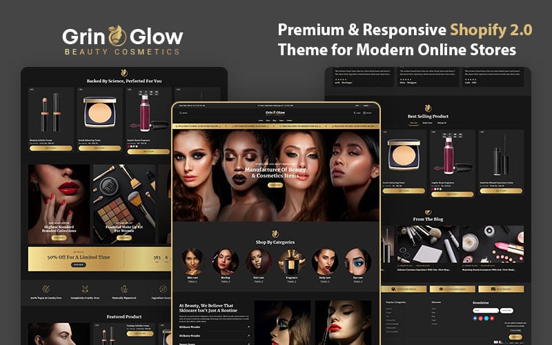 GrinGlow – The Ultimate Shopify Theme for Cosmetics & Beauty Brands GrinGlow – The Ultimate Shopify Theme for Cosmetics & Beauty Brands
