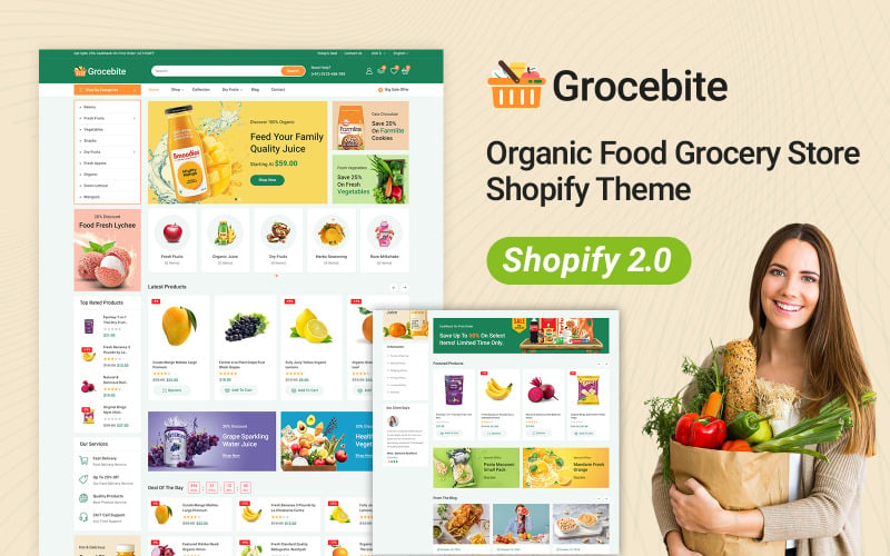 Grocebite - Organic Food Grocery Store Shopify 2.0 Responsive Theme Grocebite - Organic Food Grocery Store Shopify 2.0 Responsive Theme
