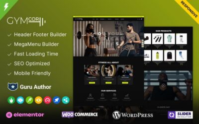 Gymcor - Gym and Fitness Elementor WordPress Theme
