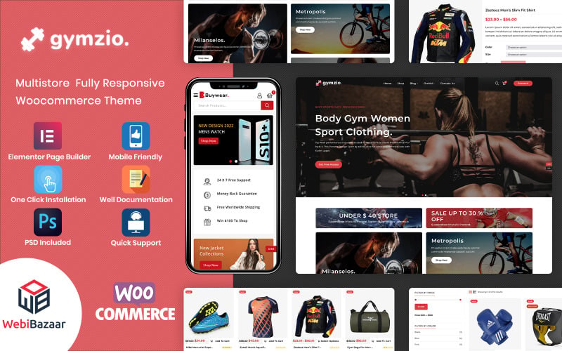 Gymzio - Fitness, Gym & Sport Wear WordPress Theme Gymzio - Fitness, Gym & Sport Wear WordPress Theme