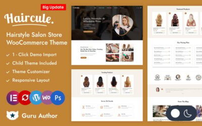 Haircule - Hairstyle, Salon and Weige Store Elementor WooCommerce Responsive Theme