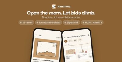 Hammora | Flutter Timed Auction App with Firebase and Laravel Admin