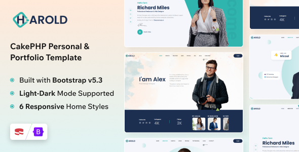 Harold - Personal Portfolio CakePHP Template Harold - Personal Portfolio CakePHP Template