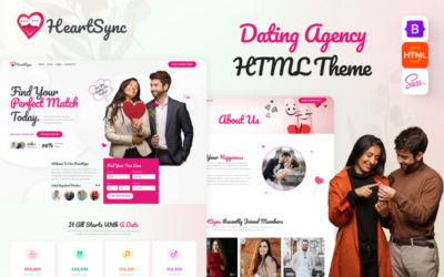 HeartSync - Dating & Social Matchmaking Website HTML Template