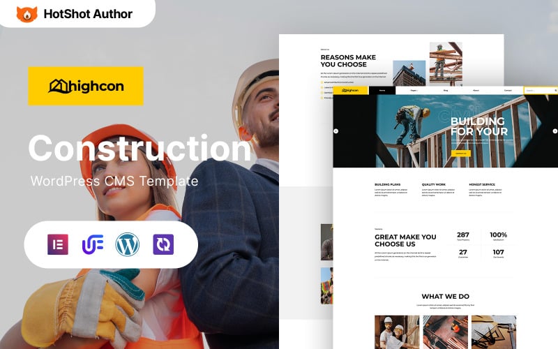 Highcon - Construction Company And Industry Company WordPress Elementor Theme Highcon - Construction Company And Industry Company WordPress Elementor Theme