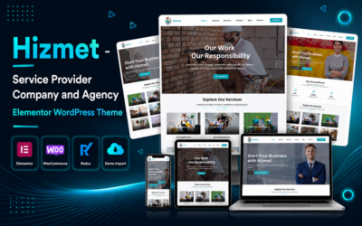 Hizmet - Service Provider Company and Agency Elementor WordPress Theme
