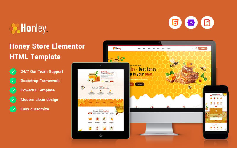 Honley - Honey Store Website Template Honley - Honey Store Website Template