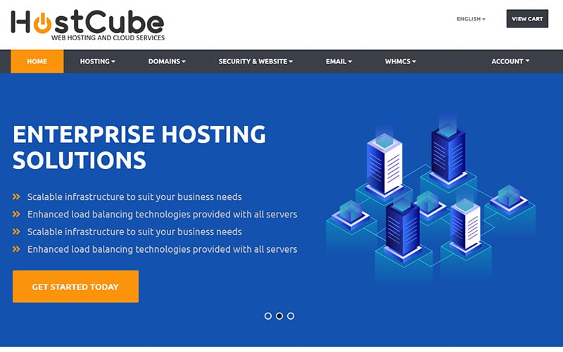 HostCube WHMCS Website Template HostCube WHMCS Website Template
