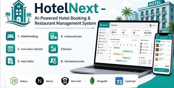 Hotel Next | AI Powered Hotel Booking and Restaurant POS System | Next.js | MongoDB Hotel Next | AI Powered Hotel Booking and Restaurant POS System | Next.js | MongoDB