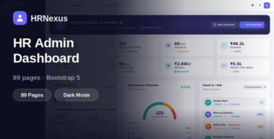 HRNexus - Bootstrap 5 HR & Admin Dashboard UI Kit