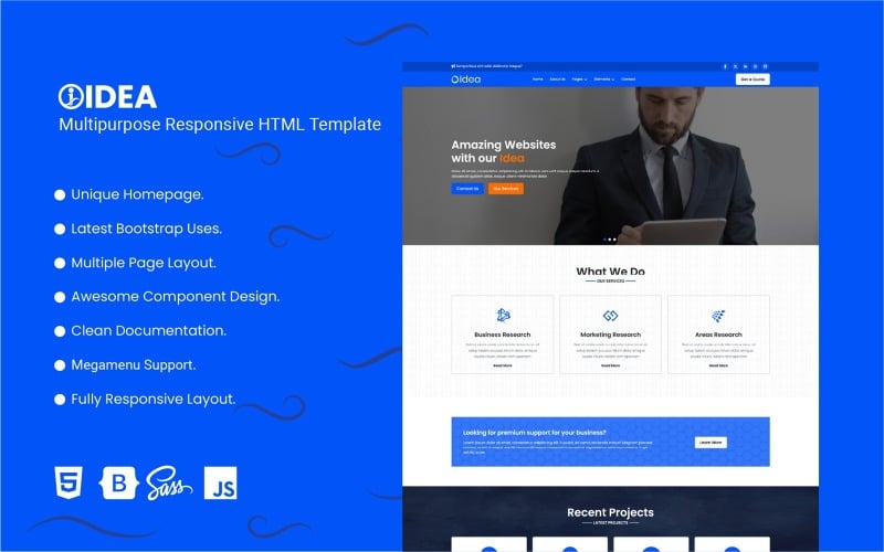 Idea - Multipurpose Responsive HTML Website Template Idea - Multipurpose Responsive HTML Website Template