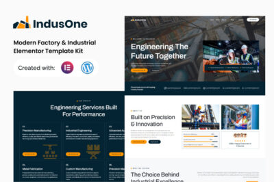 Indusone - Modern Factory & Industrial Elementor Template Kit
