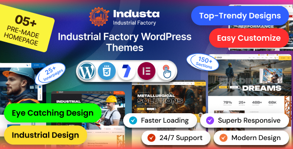 Industa - Factory & Industry WordPress Theme Industa - Factory & Industry WordPress Theme