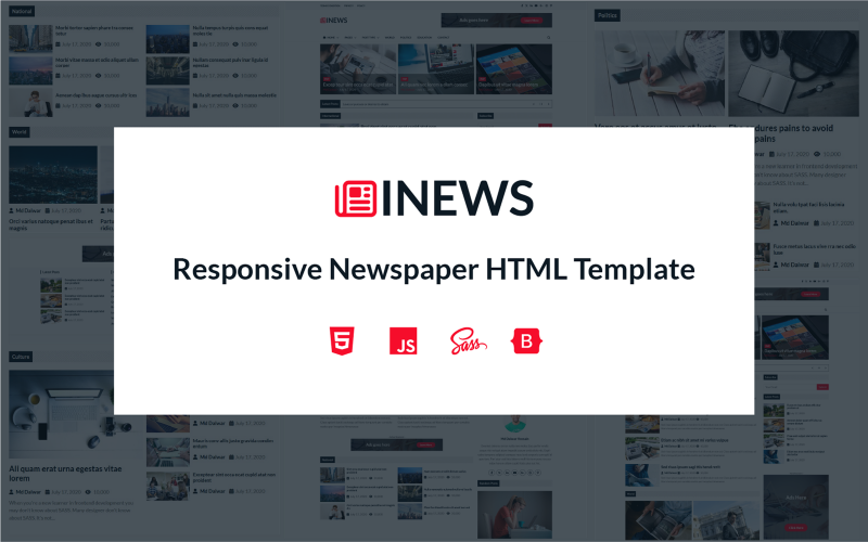 iNews - Responsive Newspaper HTML Website Template iNews - Responsive Newspaper HTML Website Template
