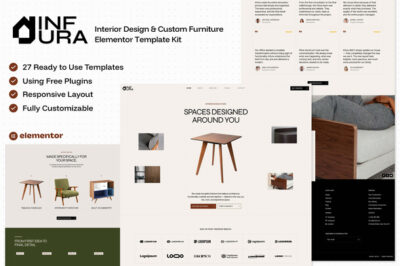Infura - Interior Design & Custom Furniture Elementor Template Kit
