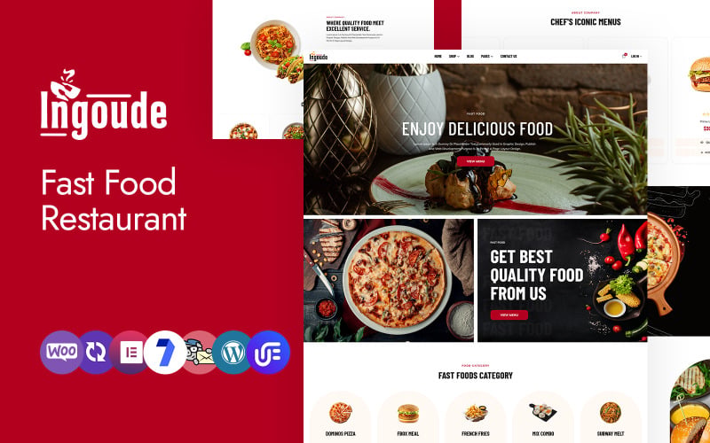 Ingoude - Fast Food Restaurant WooCommerce WordPress Theme Ingoude - Fast Food Restaurant WooCommerce WordPress Theme