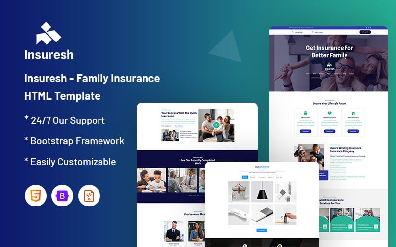 Insuresh – Family Insurance Website Template Insuresh – Family Insurance Website Template