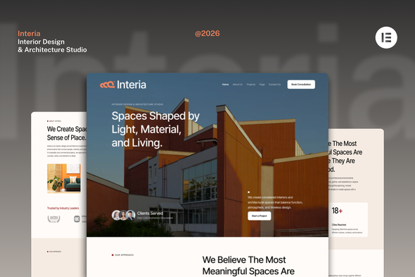 Interia - Interior Design & Architecture Studio Website Elementor Template Kits Interia - Interior Design & Architecture Studio Website Elementor Template Kits