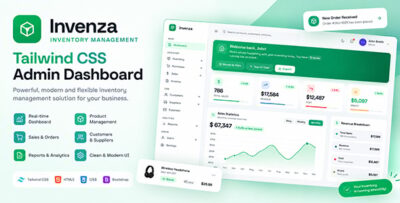 Invenza | Inventory Management Tailwind CSS Admin Dashboard Template