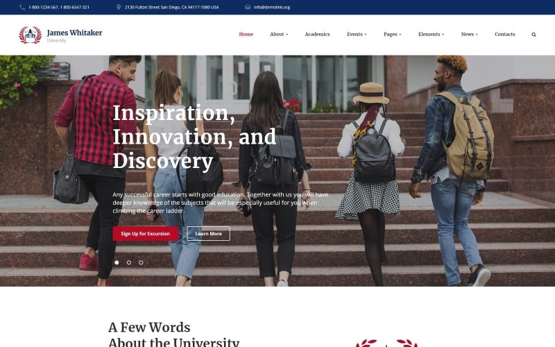 James Whitaker - University Ready-to-Use Website Template James Whitaker - University Ready-to-Use Website Template