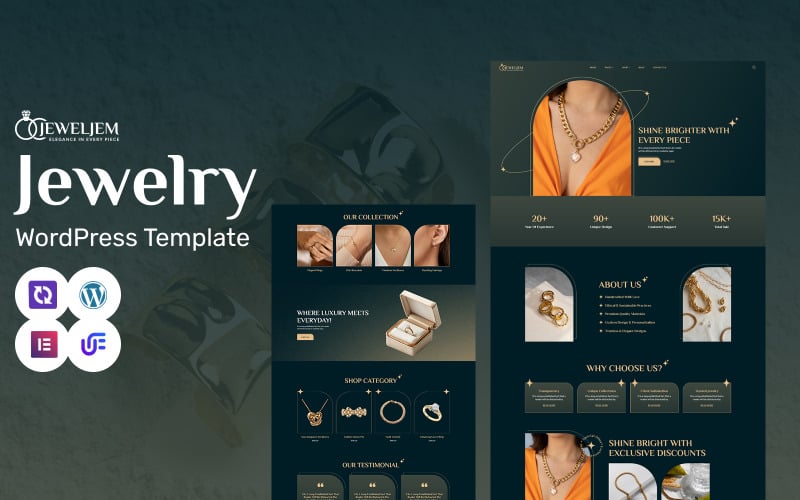 JewelJem - Elegant Jewelry Boutique WooCommerce WordPress Elementor Theme JewelJem - Elegant Jewelry Boutique WooCommerce WordPress Elementor Theme