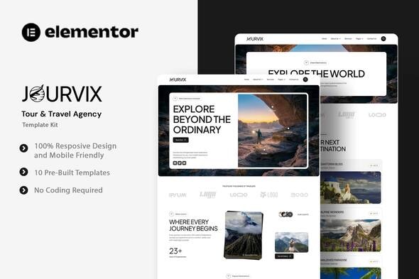 Jourvix - Tour & Travel Agency Elementor Template Kit Jourvix - Tour & Travel Agency Elementor Template Kit