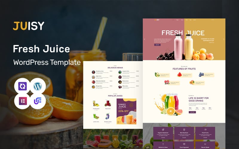 Juisy - Food Juice Store Manufacturer WordPress Elementor Theme Juisy - Food Juice Store Manufacturer WordPress Elementor Theme