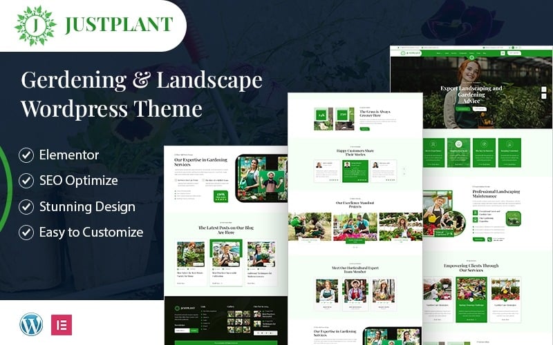 Justplant - Gardening & Landscape Elementor WordPress Theme Justplant - Gardening & Landscape Elementor WordPress Theme