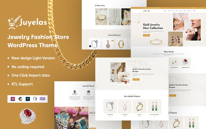 Juyelas - Jewelry Fashion WordPress Theme Juyelas - Jewelry Fashion WordPress Theme