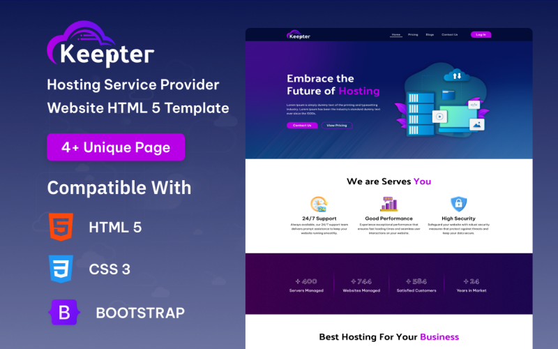 Keepter - Hosting Service Provider HTML5 Website Template Keepter - Hosting Service Provider HTML5 Website Template