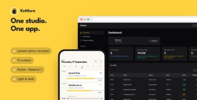 Kettlora | Flutter Gym Class Booking App with Laravel Admin